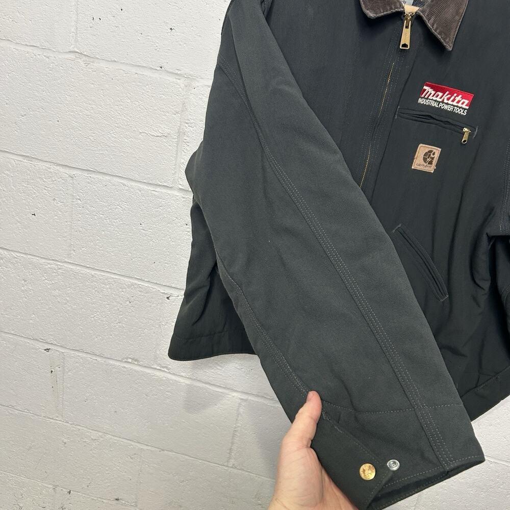 Vintage Carhartt Blanket-Lined Detroit Jacket “Charcoal” - Picture 9 of 16